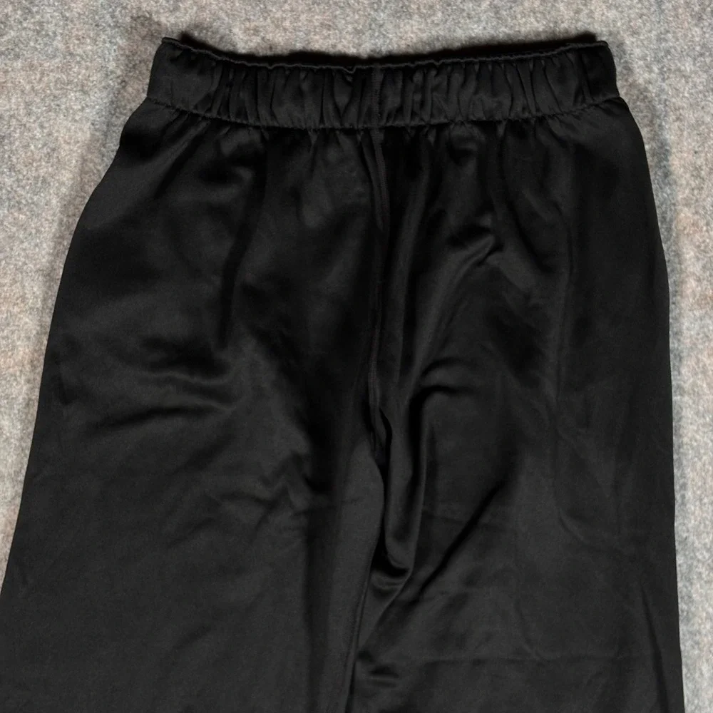 Nike‎ Dri Fit Black Fleece Therma Track Training Sweatpants Wide Leg Girls XL - Picture 5 of 15